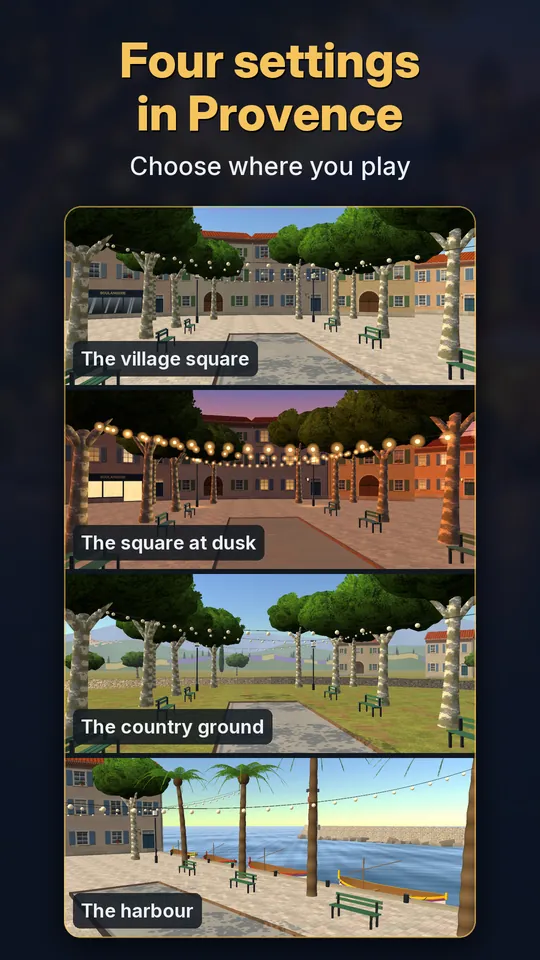 Four settings in Provence: choose where you play