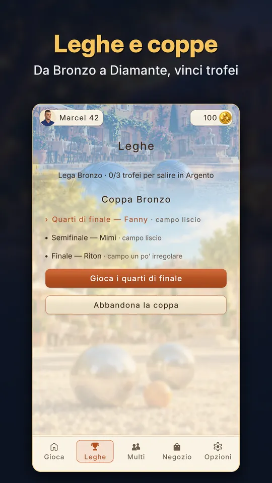Leghe e coppe: da Bronzo a Diamante, vinci trofei